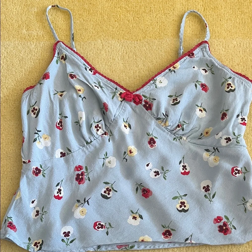 GAP&DOEN Floral Spaghetti Strap Top - Picture 1 of 3